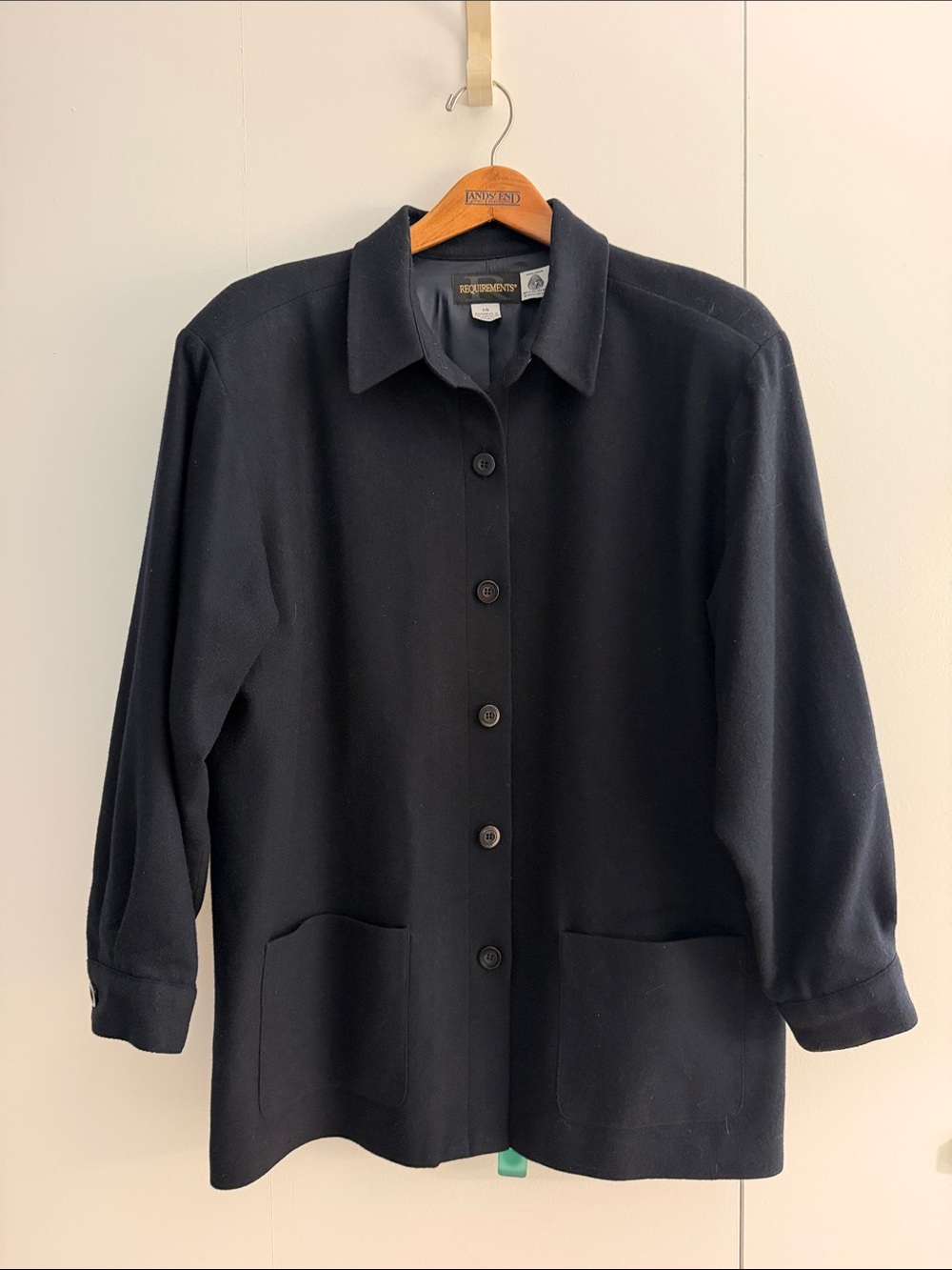 Requirements Black Button-Up Blazer Jacket
